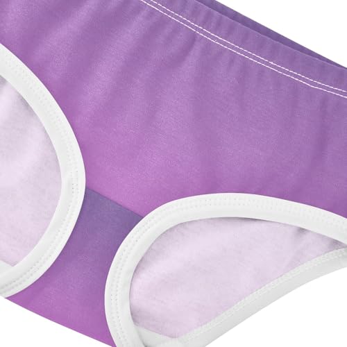 Joisal Cotton Toddlers Underwear Floral Violet Orchid Gradient Ombre Little Girl Panties Colorful Briefs Underpants 2t4