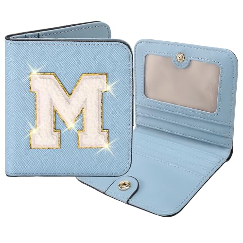 Image of RNIEGA Initial Wallet Women Small Teen Girl Gifts Trendy Stuff Girls Wallets Personalized Christmas Birthday Gift for Women Friends Daughter Granddaughter 6 7 8 9 10 11 12 13 Year Old Blue M