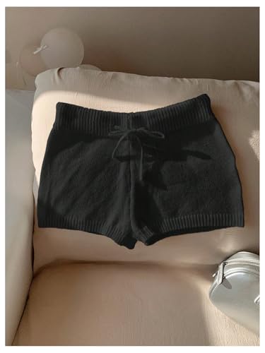 Image of MakeMeChic Women's Mini Micro Shorts Y2k Booty Shorts Sleep Pajama Bottoms