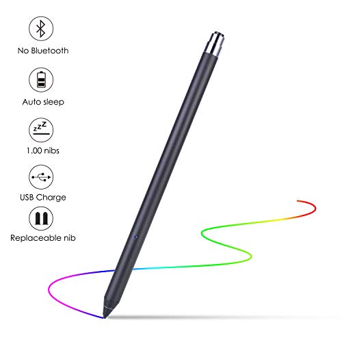 Active Stylus Pen, Rabbyrock Capactive Stylus Digital Pen Compatible for iPad, Pro/Mini/Air, iPhone