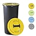 Produktbild KUEFA BSC LA Gelber Sack Ständer, Müllsackständer, Mülleimer, 60L, robust, UV-beständig, für innen und aussen, inkl. Klemm-Ring und Laserbeschriftung (Gelb, Gelber Sack)