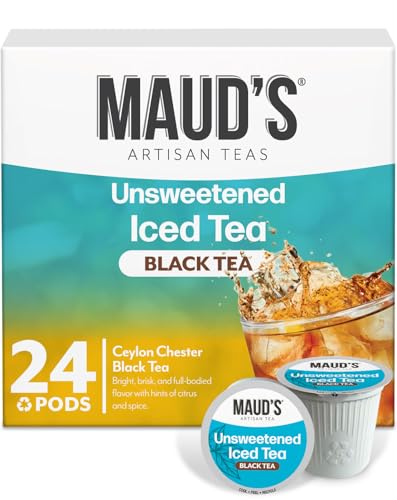 Image of Maud's Iced Black Tea Pods, 24ct, Gourmet Blended Tea | Gourmet Blended Black Tea Leaves in Single Serve Tea Pods - Compatible with Keurig Coffee Makers