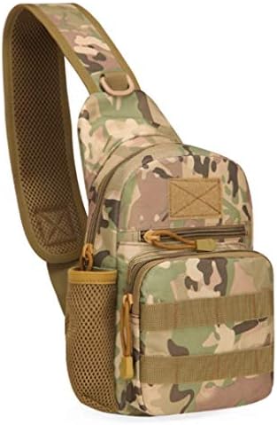 ショルダーバッグ ２way 迷彩 小型 Molle ミリタリー サバゲ サバイバル スポーツ アウトドア ウエストパック 多機能 防水 登山 自転車 調節 600d ナイロン バッグ ファッション 通勤 旅行 バイク サイクリング ツーリング ランニング 釣り Aタイプ マルチカム 通信販売