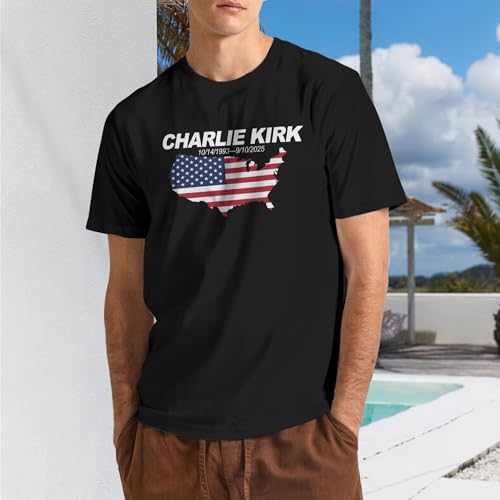 Unisex A True Patriot Charlie Kirk T-Shirt, Justice for Charlie Kirk T Shirt, American Flag T-Shirts2