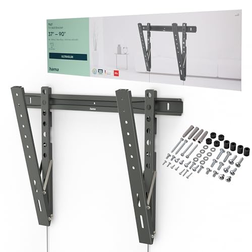 Hama TV Wandhalterung, ultraslim, neigbar (TV Wandhalterung 90 Zoll, VESA...