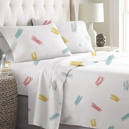 Image of Flat Bedsheet with 2 Pillow Cover - Cotton Bedsheet /Bedsheets /Bed Sheet - Print9