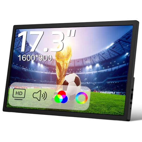 Image of 17.3 Inch Portable Monitor, HD+ 1600x900 Resolution, 16:9 Widescreen IPS Display, Ultra-Slim External Second Monitor for Laptop, Phone, PS5, Xbox, Switch, PC (17.3 inch)