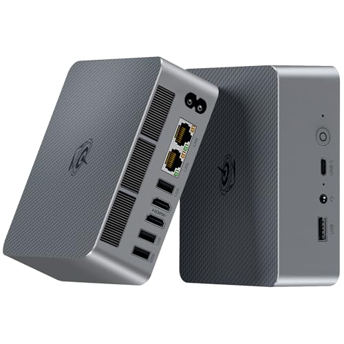 Image of Beelink EQR7 Mini PC,AMD Ryzen 7 7735HS Processor (8C /16T,up to 4.75GHz),Mini Computer with 24GB LPDDR5 RAM 500GB M.2 2280 PCle SSD,Dual Screen Display /Dual LAN 2.5G /WiFi 6 /BT5.2 /USB 3.0