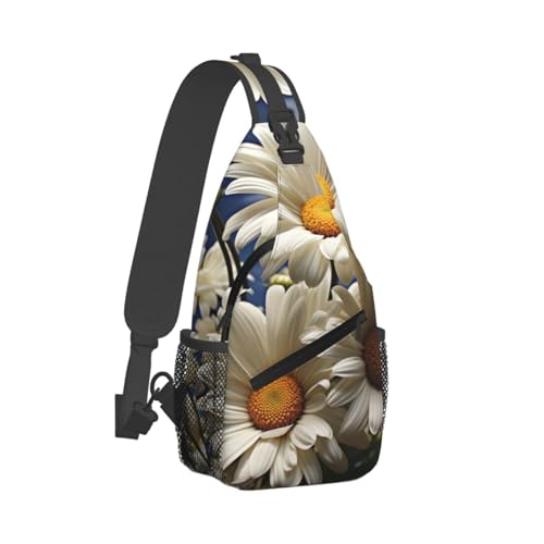 Mochila Pequeña Tipo Sling para Senderismo Unisex Negra miniatura 1