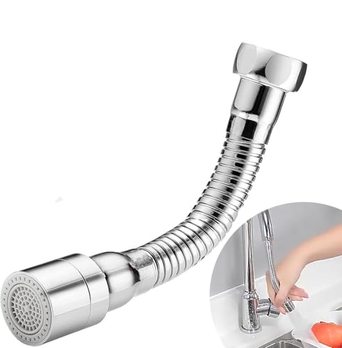 SkyJoy®.Extensión de grifo 14cm. de acero inoxidable 304.Orientación fija.Práctico para cepillarse los dientes, lavarse la cara y el pelo y para recoger el agua. (14cm)