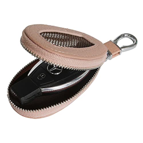 Image of Universal Premium Car Key Fob Case Genuine Leather Car Smart Key fob Holder for Remote Key Fob