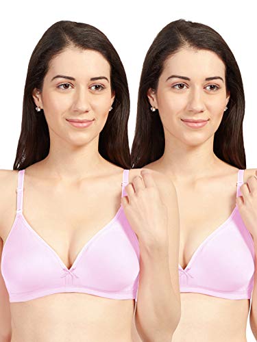 Image of SONARI Omania Womens Non-Padded Cotton Polyester Bras - Solid, Non-Wired, Medium Coverage, Hand Washable (Pack of 2)