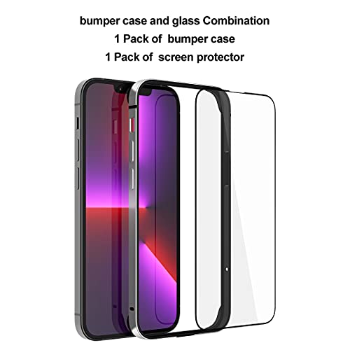Slim Metal Bumper Case Compatible With Iphone 13 Pro Max/14 Plus, Metal Bumper Cover With Soft Tpu Inner [No Signal Interference][Support Wireless Charging] For Iphone 13Pro Max/14Plus 6.7Inch, Silver #TOP6