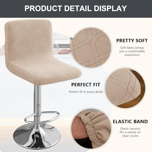 Image of Chair Covers Bar Stool Cover 4pc Bar Chair Cover Swivel Bar Stool Slipcover