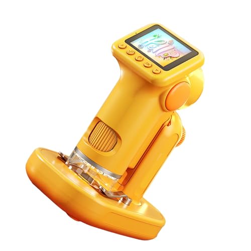 Jiawu Microscope Numérique avec écran 1600x Microscope électronique Portable, Portable - pour L'Aventure de Formation des Enfants