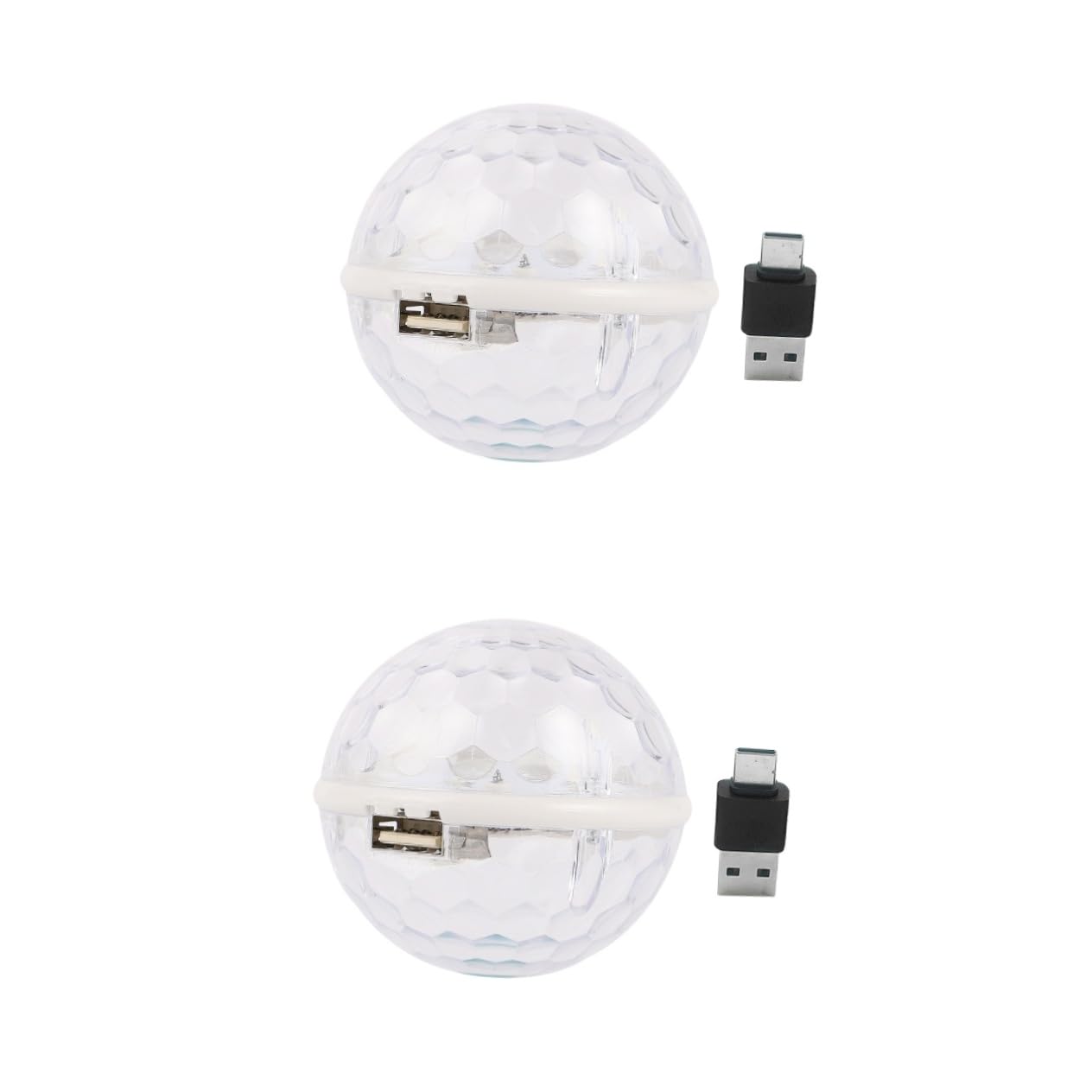 DOITOOL 2pcs Usb Mini Disco Light Portable Led Stage Lamp Strobe Light for Parties Ktv Bars and Easy to Use Music Rhythm Compact Design