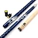CUESOUL 58 Inch 21oz Maple Pool Cue Stick 13mm Cue Tips,Very Nice Grip + Joint Protector/Shaft Protector,Blue Cue Stick