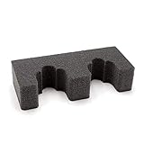 Two Foam Gun Rack - New Universal 2 Rifle Barrel Rest with Magnetic Strip - Gun Storage - Weapon Rack - for Gun Safe and Free Standing - Gun Rack Pegboard - Fishing Rod Holder - Gift for Hunter