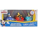 Disney Junior: 3 Pack Pull-Back Toy Vehicles - Donald, Goofy & Pluto - 3.75' Cars, 3 Characters, Friction Vehicle Toy Playset, Toddlers & Kids Ages 3+