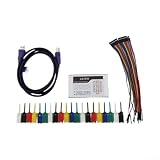 16 Kanäle für Logikanalysator 100 MHz USB LA1010 für Arduino Debugging - Tragbarer digitaler Signaltester mit PC-Software für eingebettete Systeme 91 x 55 mm