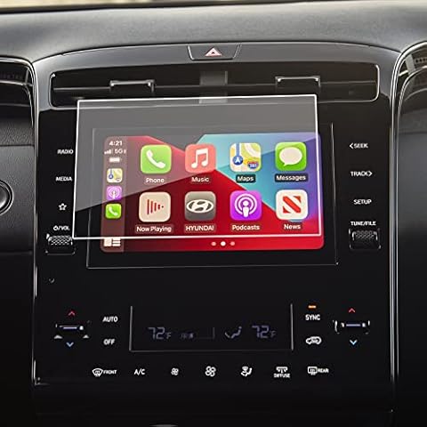 TTCR-II Compatible With 2022-2024 Hyundai Tucson Screen Protector Santa Cruz 8 Inch, Tempered Glass Touchscreen Protector 8-In For 2022-2024 Tucson Essentail/N-Line/SE/SEL/XRT and Santa Cruz Cover