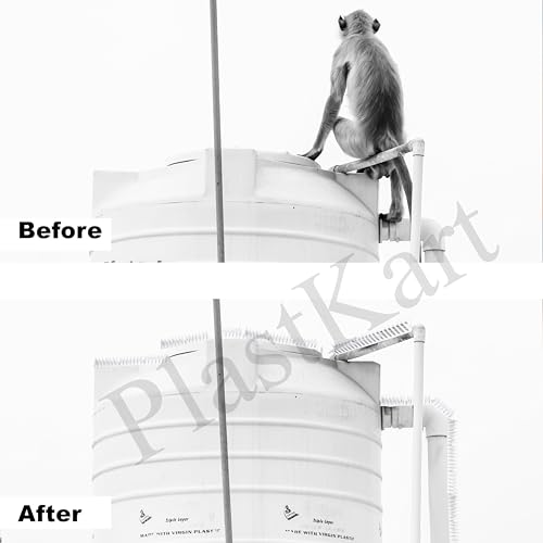 Image of Pigeon Spikes (Pack of 50) Anti Bird Control for Balcony, Railing, Home Window Protection from Pigeon, Dog, Monkey, Crow, Kabootar, Split AC, Spikes with Double Sided Tape (White)