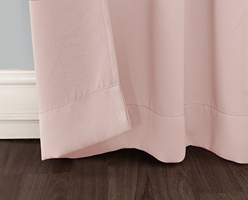 Sun Zero Easton Energy Saving Blackout Rod Pocket Curtain Panel, 40" x 63", Blush Pink by Sun Zero - Image 3