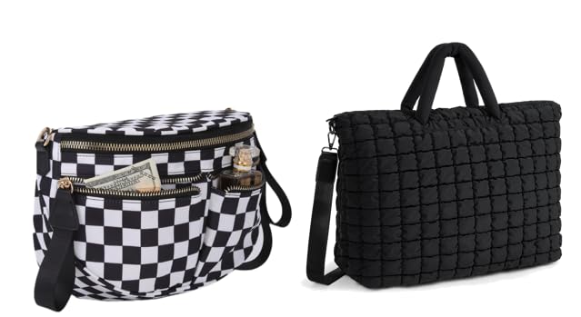 Duffle Bag Black+Checkered Bag Black