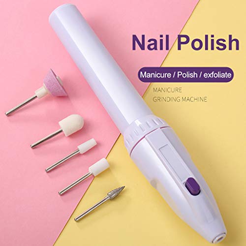 Guenzy Kit Nail Pedicure 5 1 Manicure Electric Trimming Kit In Paper Things For Nails (White, One Size) #TOP3