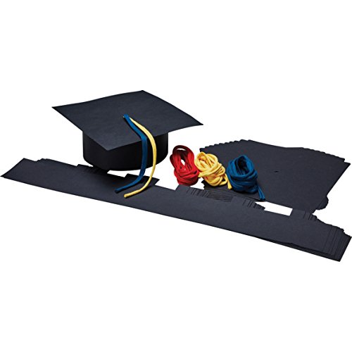 Springboard Make Your Own Graduation Caps Pack of 30 DIY Pre-Cut Hats with Tassels Craft Kit for Nursery and Primary School Leavers