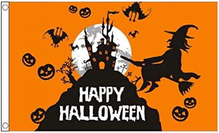 Legs galore Haunted House Happy Halloween Flag 5x3 100% Polyester 2 Metal Eyelets