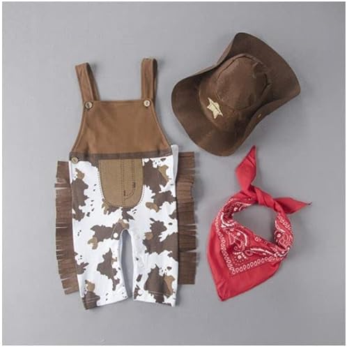 Fantasia Infantil de Cowboy Traje de Cowboy Infantil Bebês Roupinha de Cowboy Festa Halloween Fantas