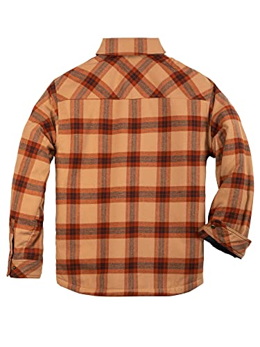 COEVALS CLUB Men's Flannel Shacket Casual Button Snap Sherpa Quilted Lined Premium Jacket Shirts2