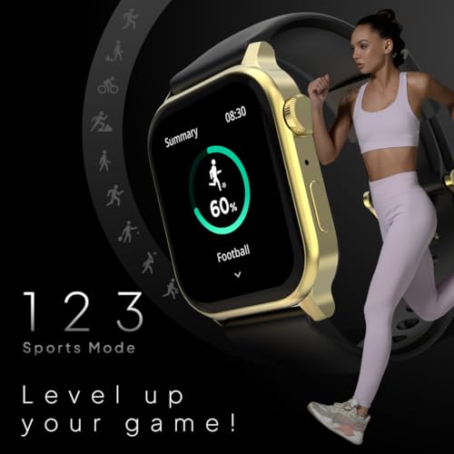 Image of Fire‑Boltt Rise Smart Watch 1.85″ HD Display with Bluetooth Calling, AI Voice Assistant, Rotating Crown,SpO2 & Heart Rate Monitor, 120+ Sports Modes,IP67 Waterproof Smart Watch for Men & Women - Black