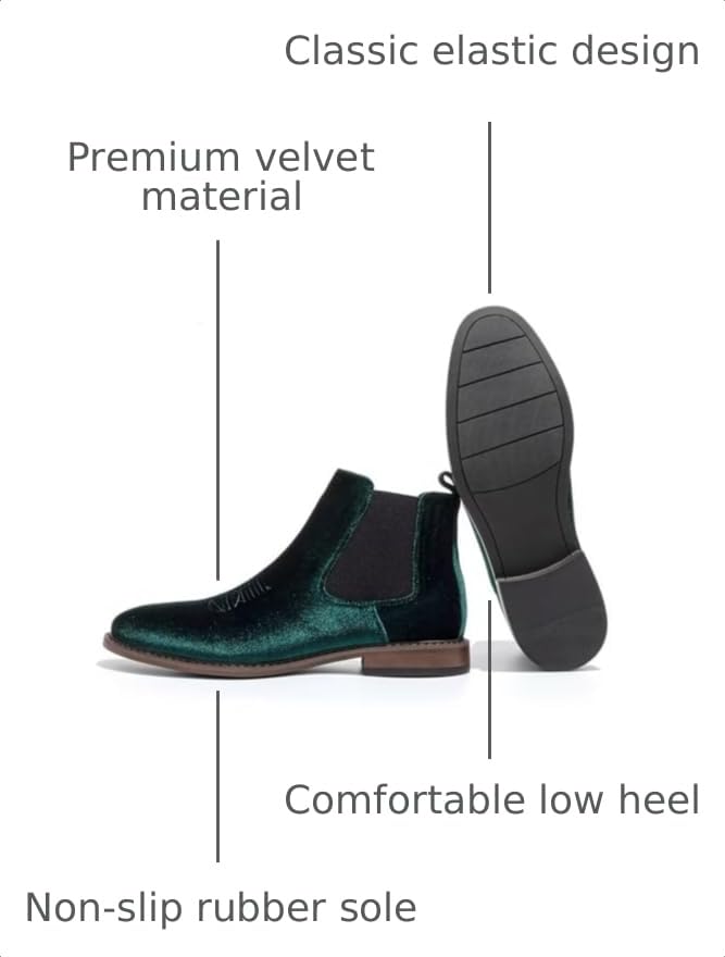 Image of Men's Chelsea Boots Suede Ankle Boots - Comfortable Slip-On Dress Boots for Casual & Work
