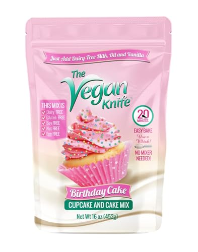The Vegan Knife Gluten Free & Vegan Cupcake and Cake Mix Birthday Cake Flavor