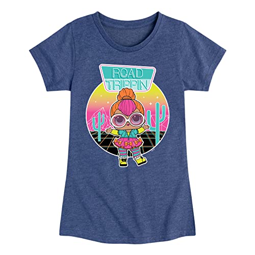HYBRID APPAREL - LOL Surprise! Dolls - Road Trippin - Neon QT - Toddler & Youth Girls Short Sleeve Graphic T-Shirt