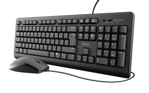Ensemble clavier et souris filaires USB Trust Taro avec touches silencieuses et étanches