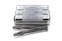 Räucherkohle 33 mm – 3 Rollen à 10 Tabletten + Kohlezange (11 cm) – Schnellzünder, selbstentzündlich – ca. 45 Min. Brenndauer – Markenqualität von Scentolino für Weihrauch & Räucherwerk