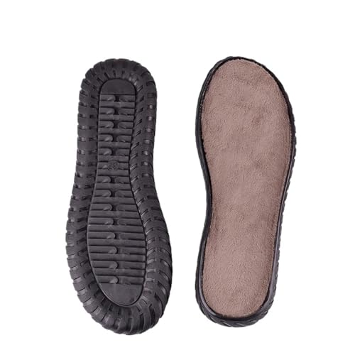 Materiales para tejer a mano, suelas transparentes antideslizantes y resistentes al desgaste, suela de goma suave, repuesto de reparación de parches para zapatos (Schwarz, 36)