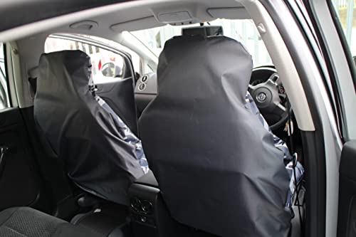 Image of URBAN GREY Camouflage Camo Waterproof Car Seat Covers - 2 x Fronts