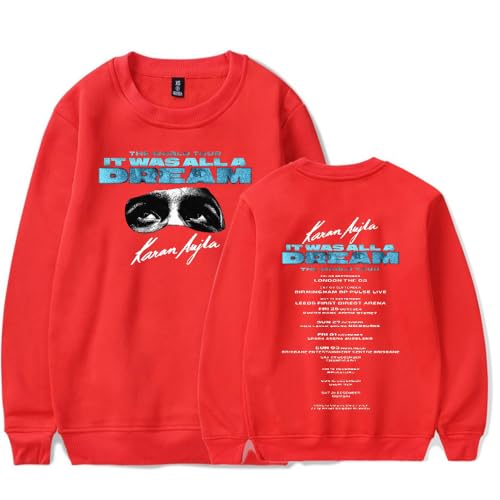 Karan Aujla It Was All A Dream World Tour 2024 Crewneck Top Men Women Casual Vintage Long Sleeve Sweater