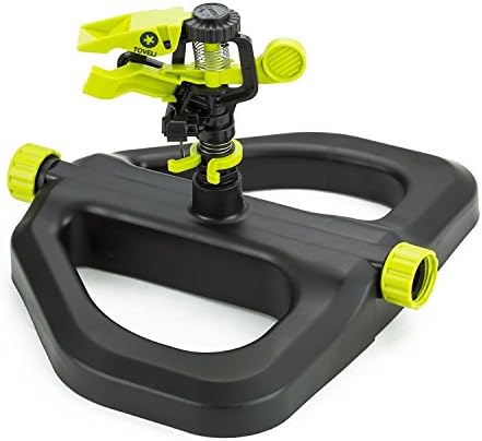 Lawn Sprinkler - Best Water Sprinklers For Garden with Up To 5,800 sq ft Large Coverage - Adjustable, Rotating, Pulsating Head Fits Any Yard Shape & Saves You Money! - Easy To Install and Connect Hose