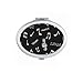 White Music Lyrics And Notes Black Mirror Oval Portable Hand Pocket Makeup