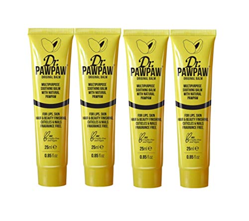 Dr. PAWPAW Original Balm for Lips, Skin, Hair, Nails and Cuticles, 4 x 25ml
