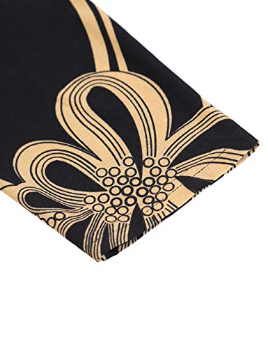 BAISHENGGT Womens 3/4 Sleeve Floral Printed Notch V Neck Blouses Tunics Tops4