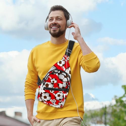 Bandolera cruzada de fútbol para hombre y mujer: mochila de senderismo y viaje 3