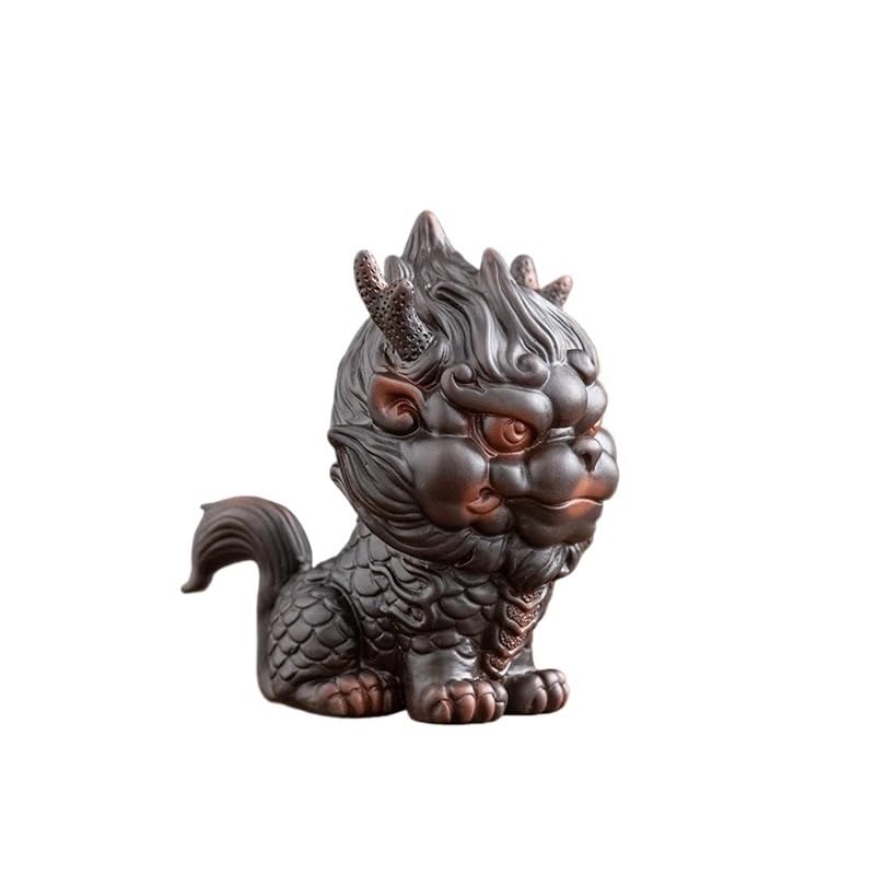 Statue d'animal en argile violette faite main pour plateau à thé Kungfu TUSUOD