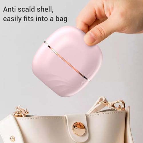 Plancha para el Cabello Inalámbrica BRRNOO, Peine Alisador 2 en 1 Recargable por USB con Batería de 4000 mAh para Viaje y Estilo en Casa, Color Rosa miniatura 3