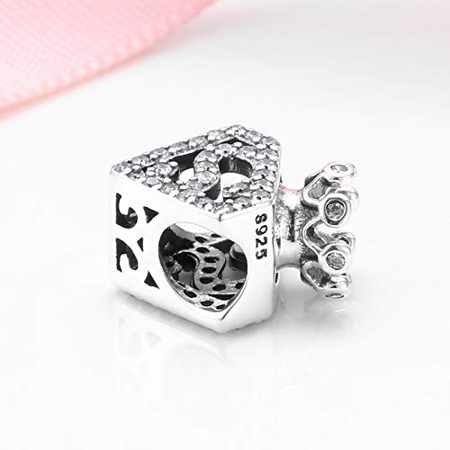 Abalorio de Superman plata 925 compatible con Pandora charm de superhéroe con circonita cúbica 3